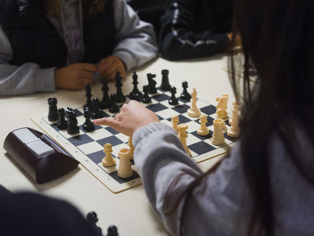 Kids in a chess tournament