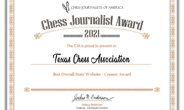 Texans Recognized with Chess Journalism Awards