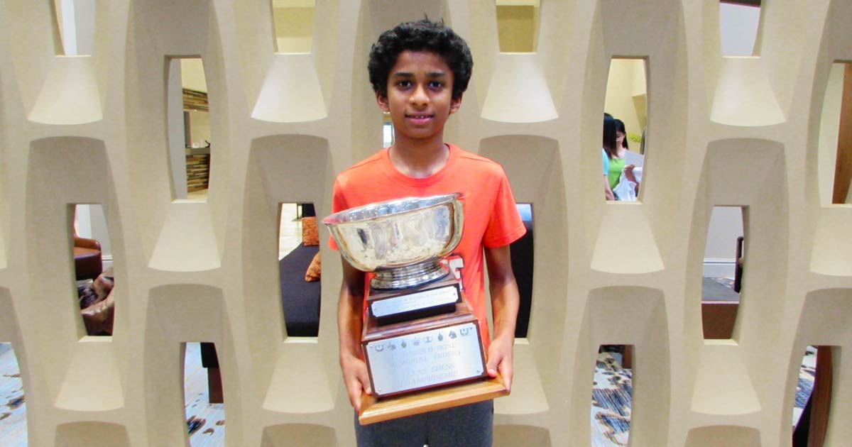 Twelve-year-old Vijay Anandh Wins State Championship
