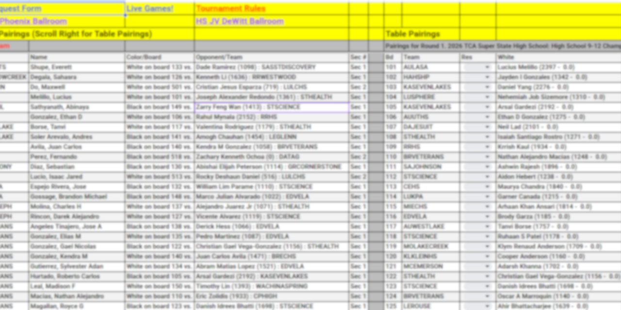 2026 Super State Pairings
